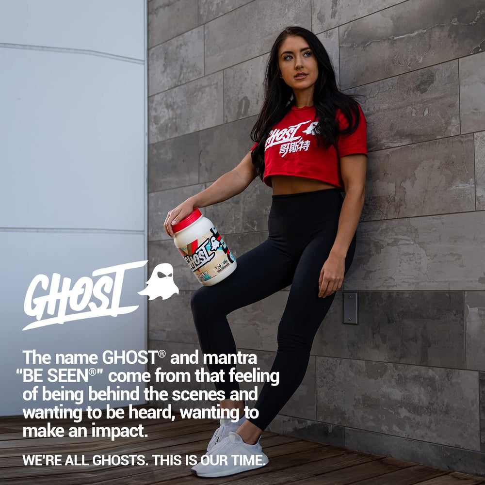 Chilled Ghost Milk Chocolate shake ready for recovery.