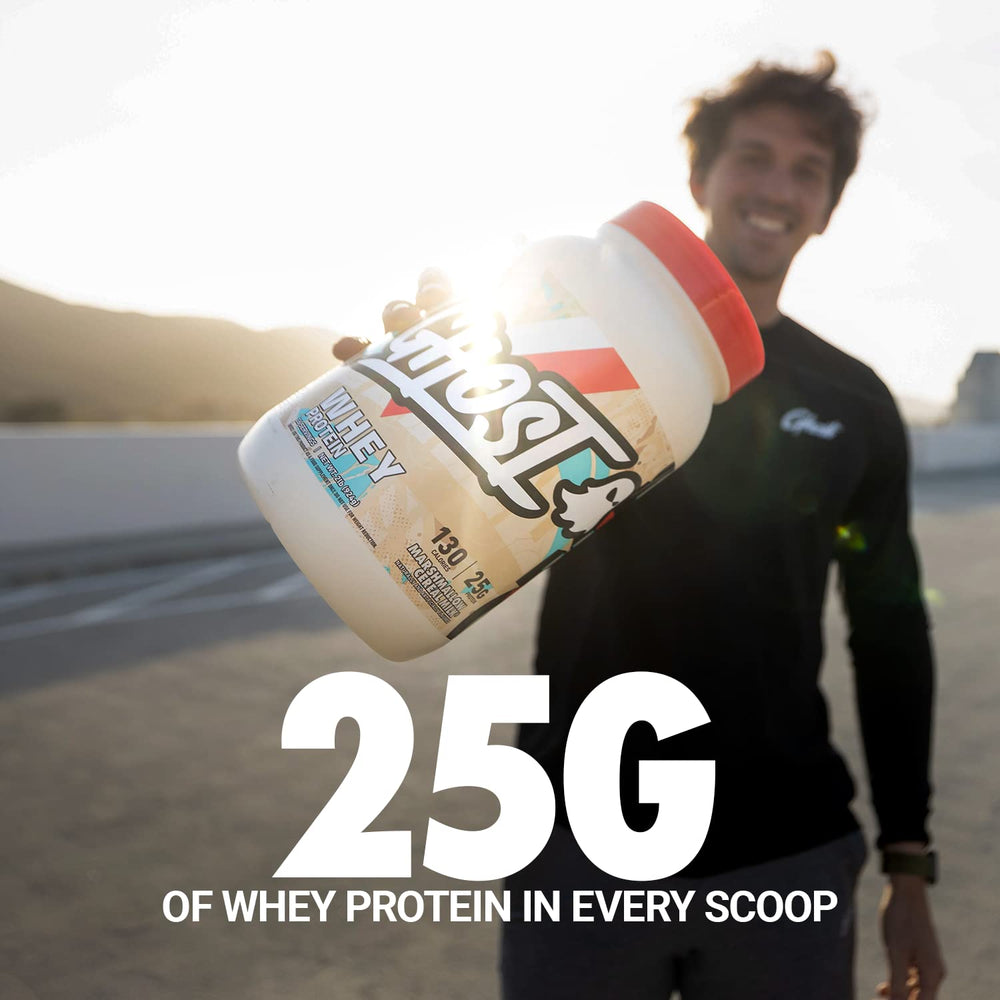 Glass of shake emphasizes creamy marshmallow cereal milk texture.