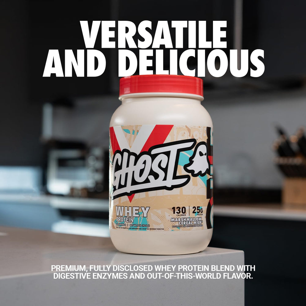 Scoop image highlights 25g protein for efficient post-workout shakes.