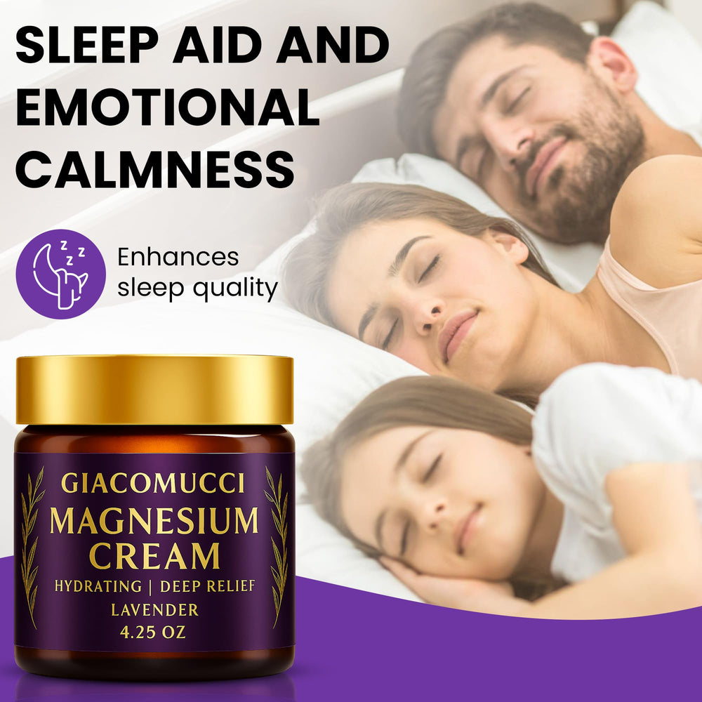 Giacomucci Crema magnesio aplicación pecho: relajación suave antes de dormir.
