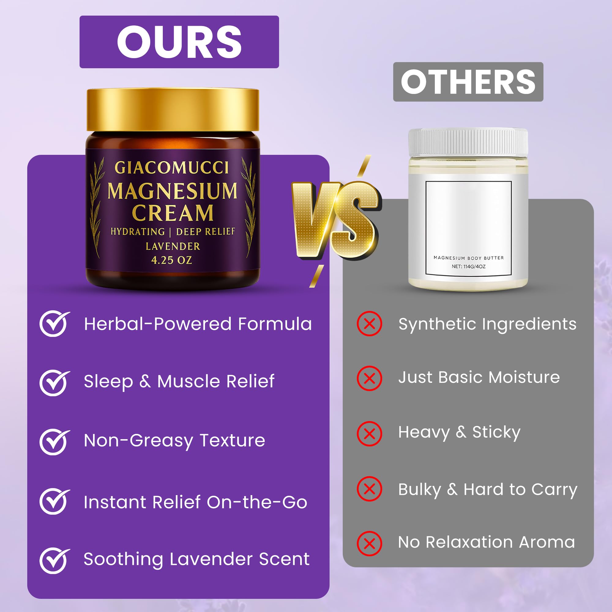 Giacomucci Crema magnesio lavanda: aroma calmante para la rutina nocturna.