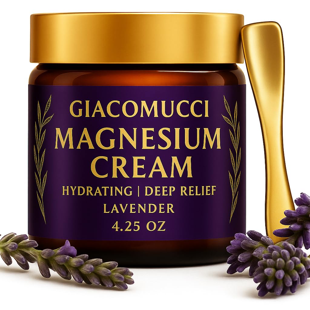 Giacomucci Crema magnesio envase: alivio suave para la piel antes de dormir.