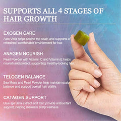 Giamau Blue Spirulina Antioxidant supports daily defenses against environmental stressors for hair vitality.