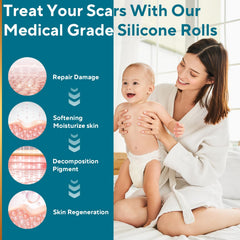 GIATENL silicone scar sheet on skin provides gentle protection