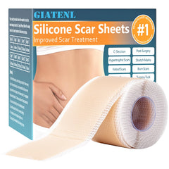 GIATENL silicone scar sheets roll packaging for easy at-home scar care.