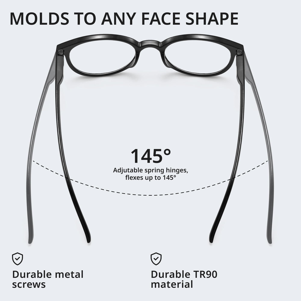GIBLOGO reading glasses shown in kitchen use for recipes and notes.