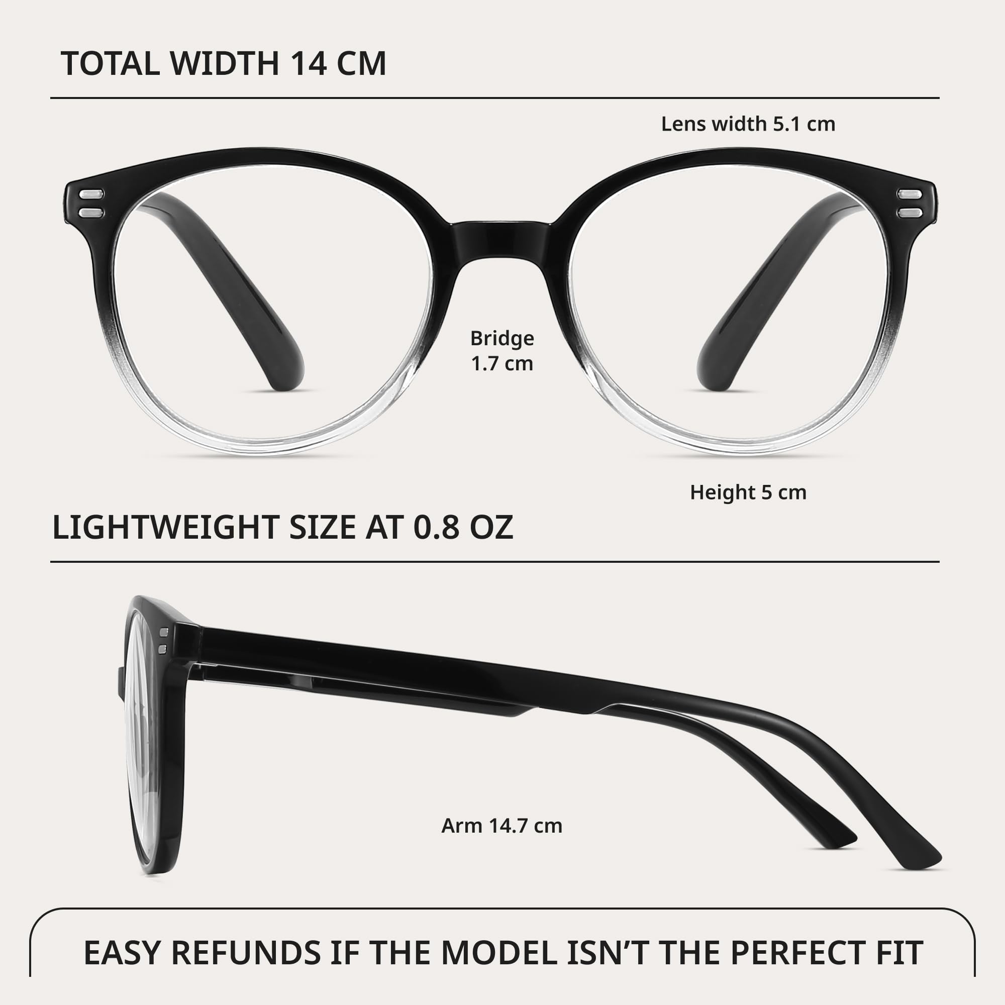 GIBLOGO stylish frames complement your look while reading or relaxing.