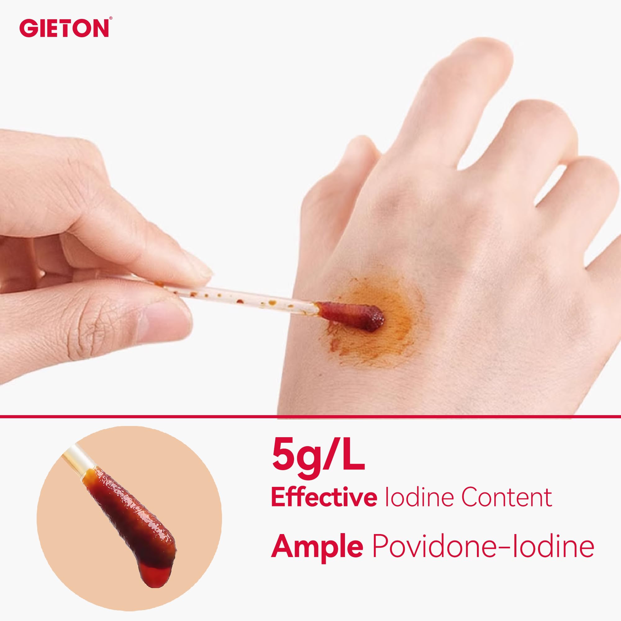 GIETON soft cotton tip offers skin-friendly cleansing.