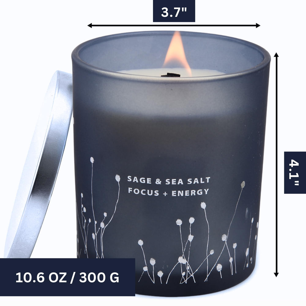 GIFTAWAY blue glass jar design adds a calming aesthetic to any room