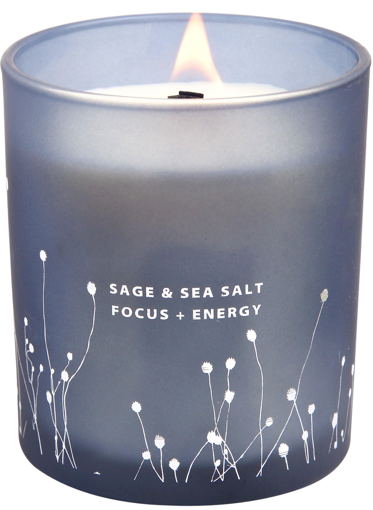 GIFTAWAY White Sage Sea Salt candle in a glass jar for a refreshing cleansing ambiance