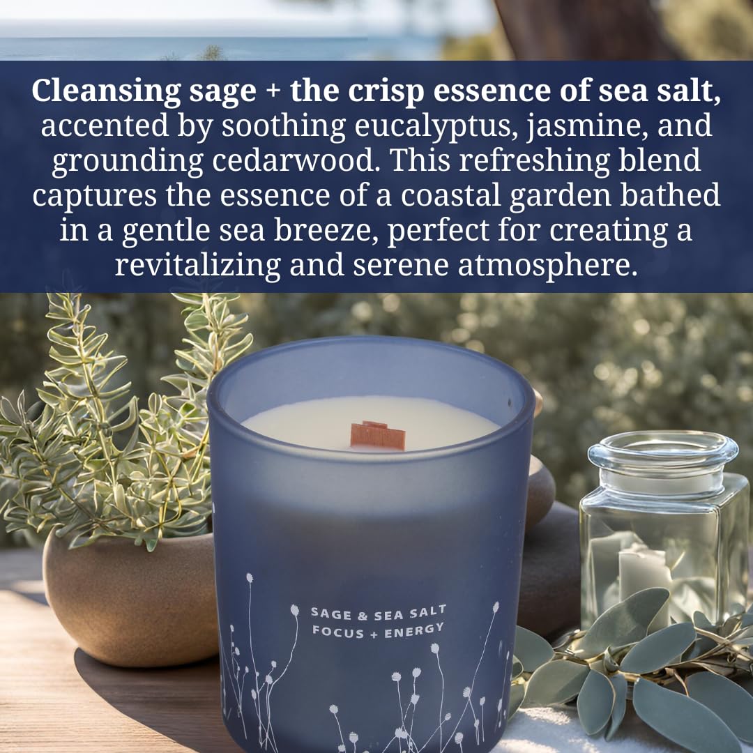 GIFTAWAY wood wick candle delivering a warm crackle and long-lasting soy fragrance