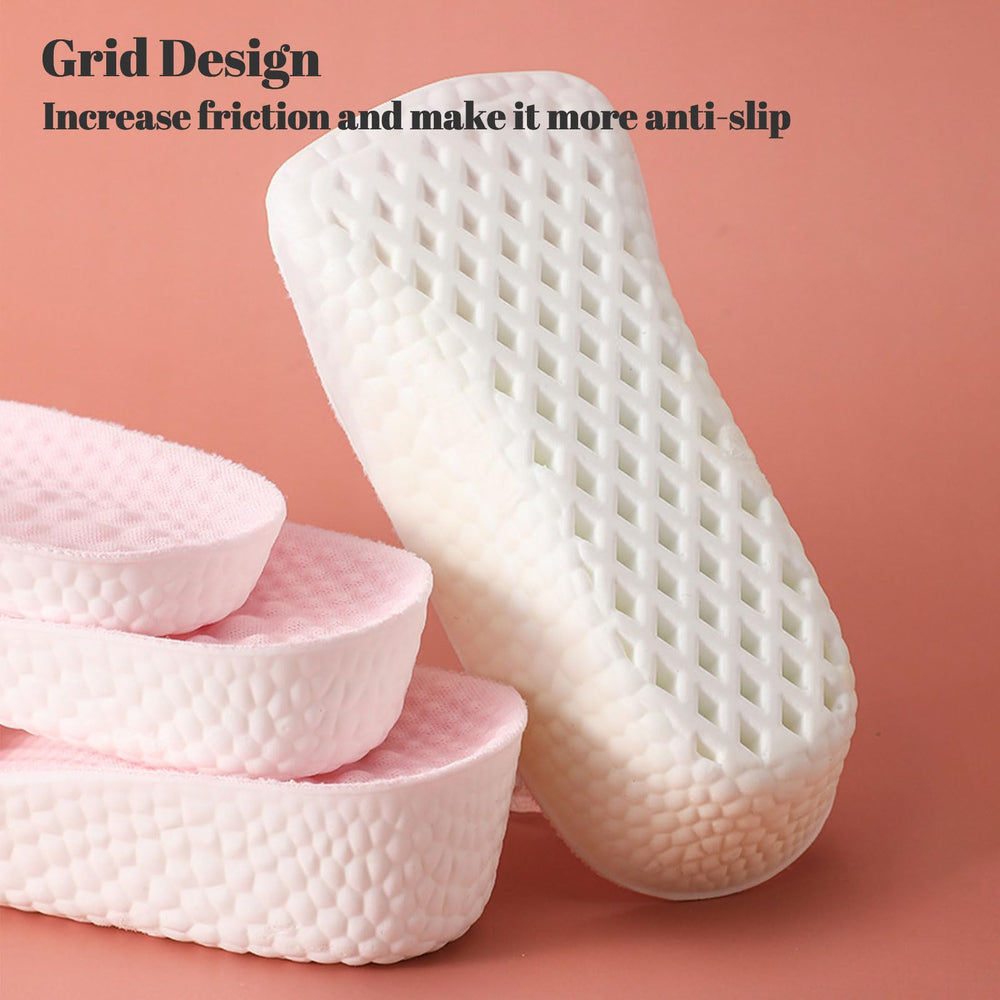 Gihunk pink cut-to-fit insole demonstrating customization for various shoes.
