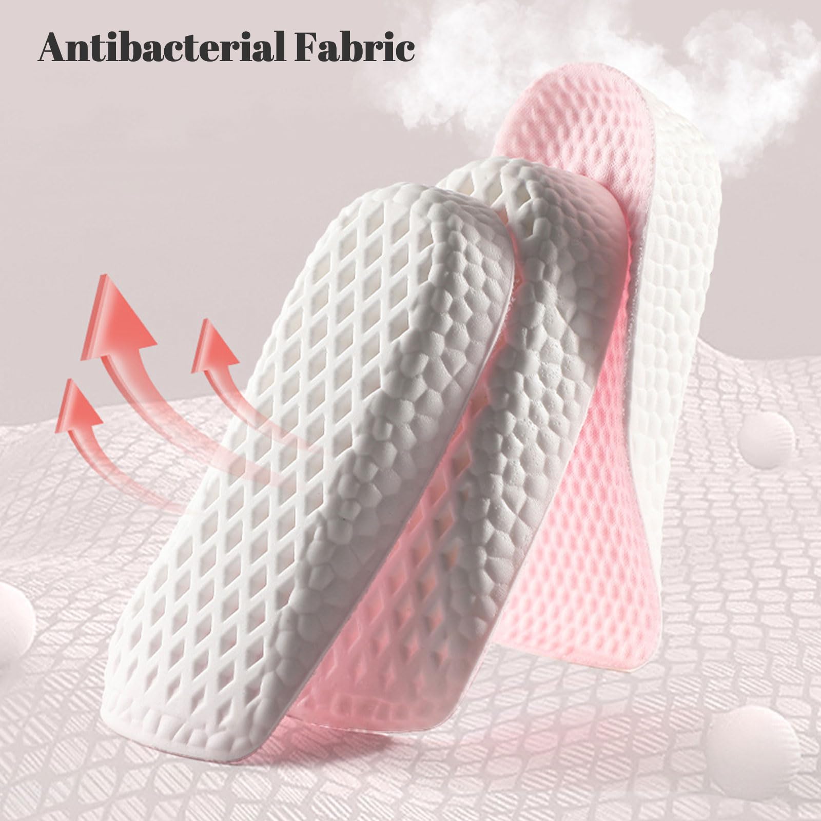 Gihunk pink heel-lift insole focusing on ergonomic support for everyday wear.
