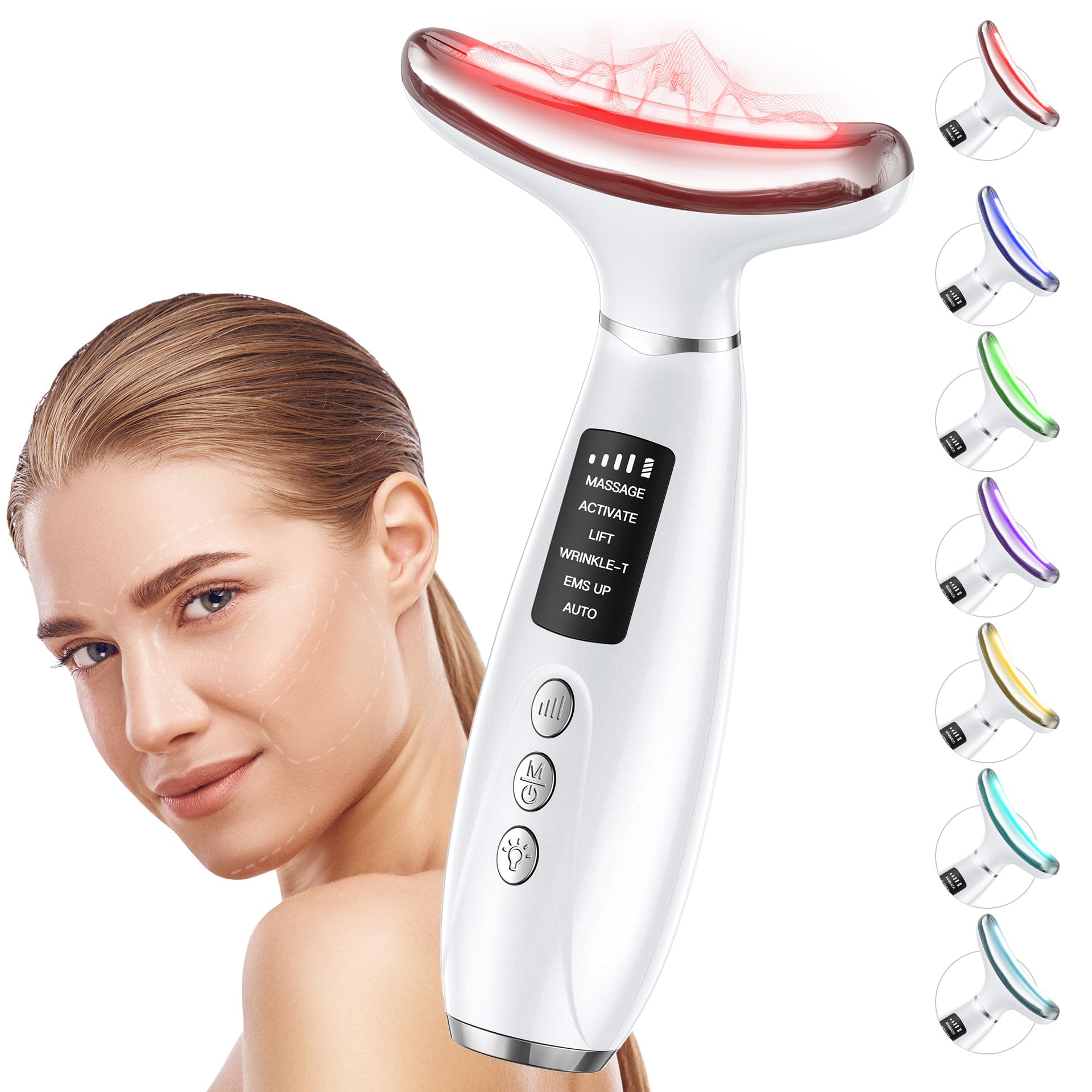 GIHWRRI red light therapy panels for face and neck at-home aging support.