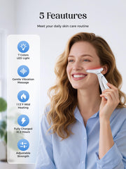 GIHWRRI seven LED lights device showing multiple modes for skincare.