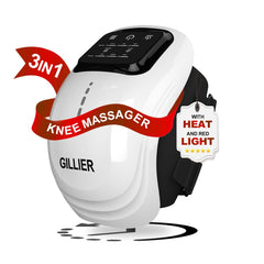 GILLIER knee massager in use during a cozy home relaxation session