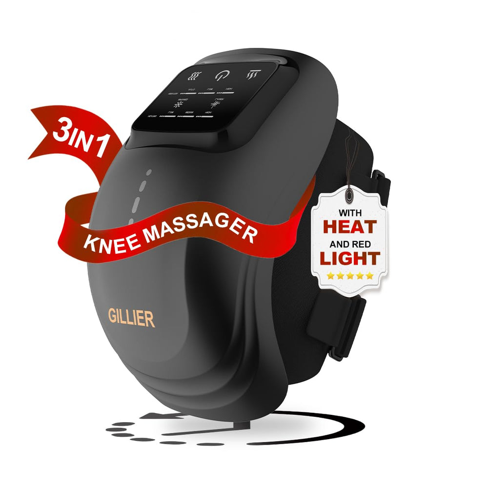 GILLIER knee massager with red light therapy for gentle stimulation