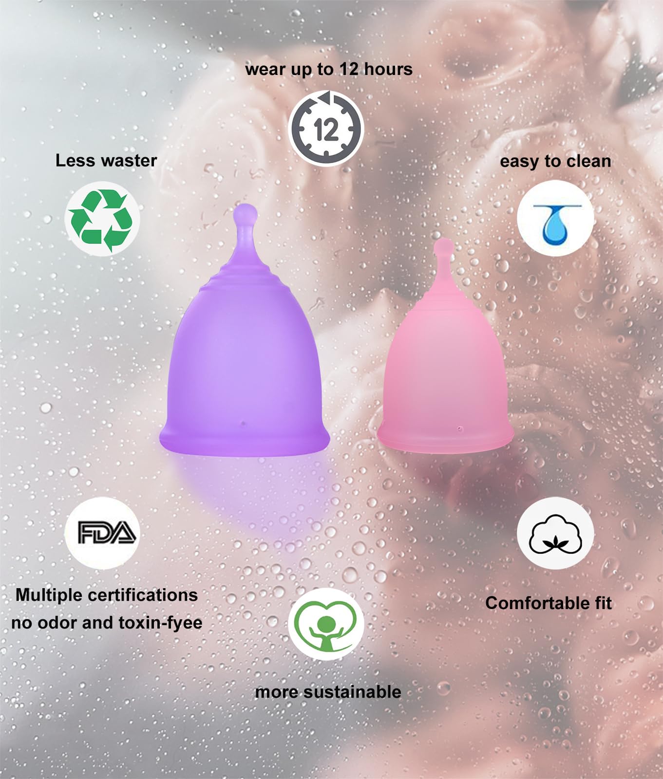 Ginalaia small menstrual cup in hand for light flow and beginners.