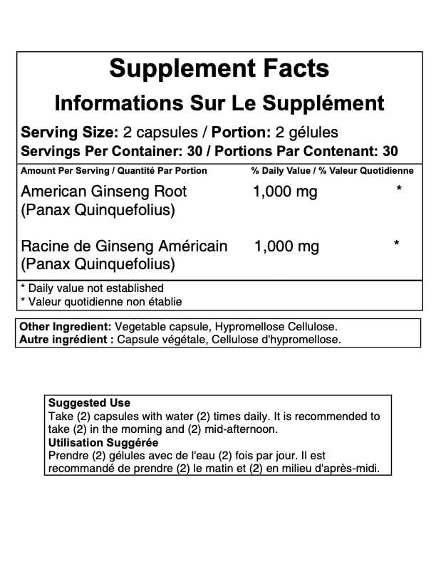 Ginseng and Herb Co-Op packaging visible showing transparent ingredients list