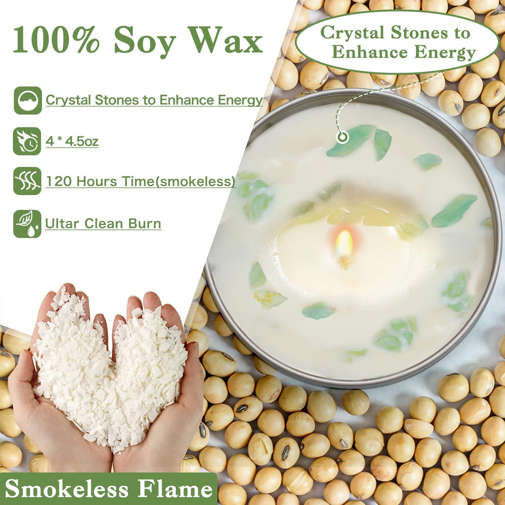 Gisly sage candle close-up highlights soy wax and clean burn.