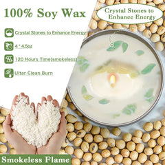 Gisly sage candle close-up highlights soy wax and clean burn.