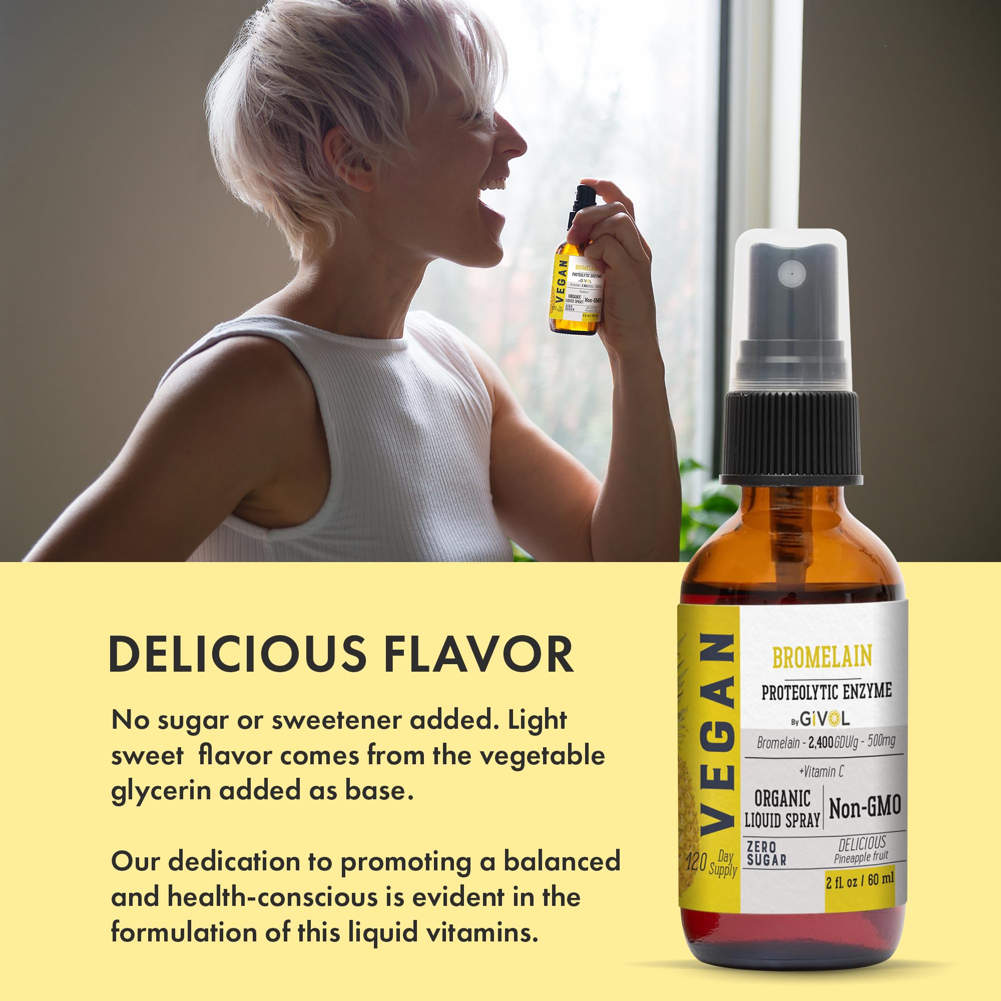 GIVOL vegan-friendly icon indicates dairy-free and allergen-conscious design.