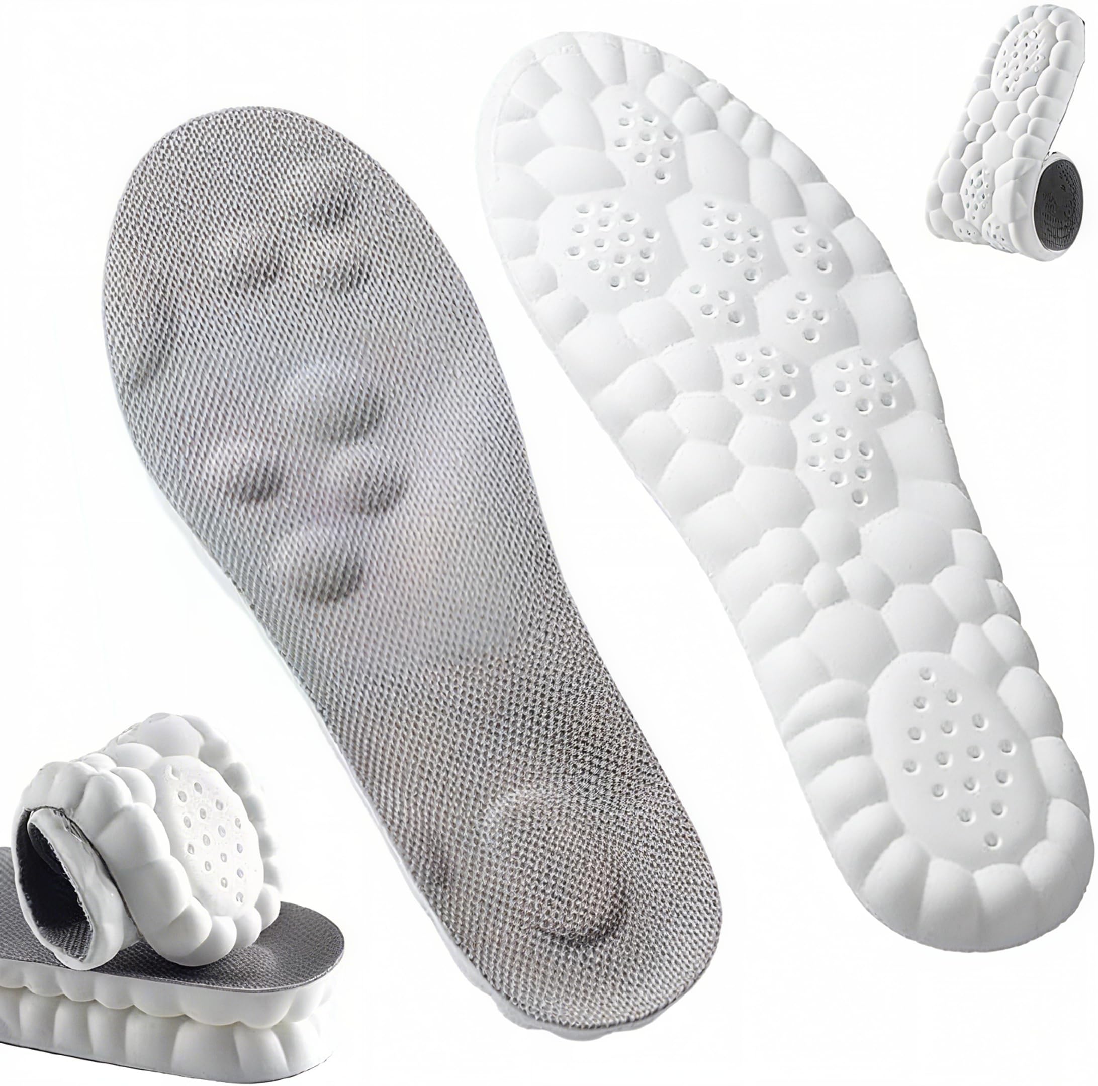 Giwytey 4D Cloud Insole with heel pad for cushioned support all day.
