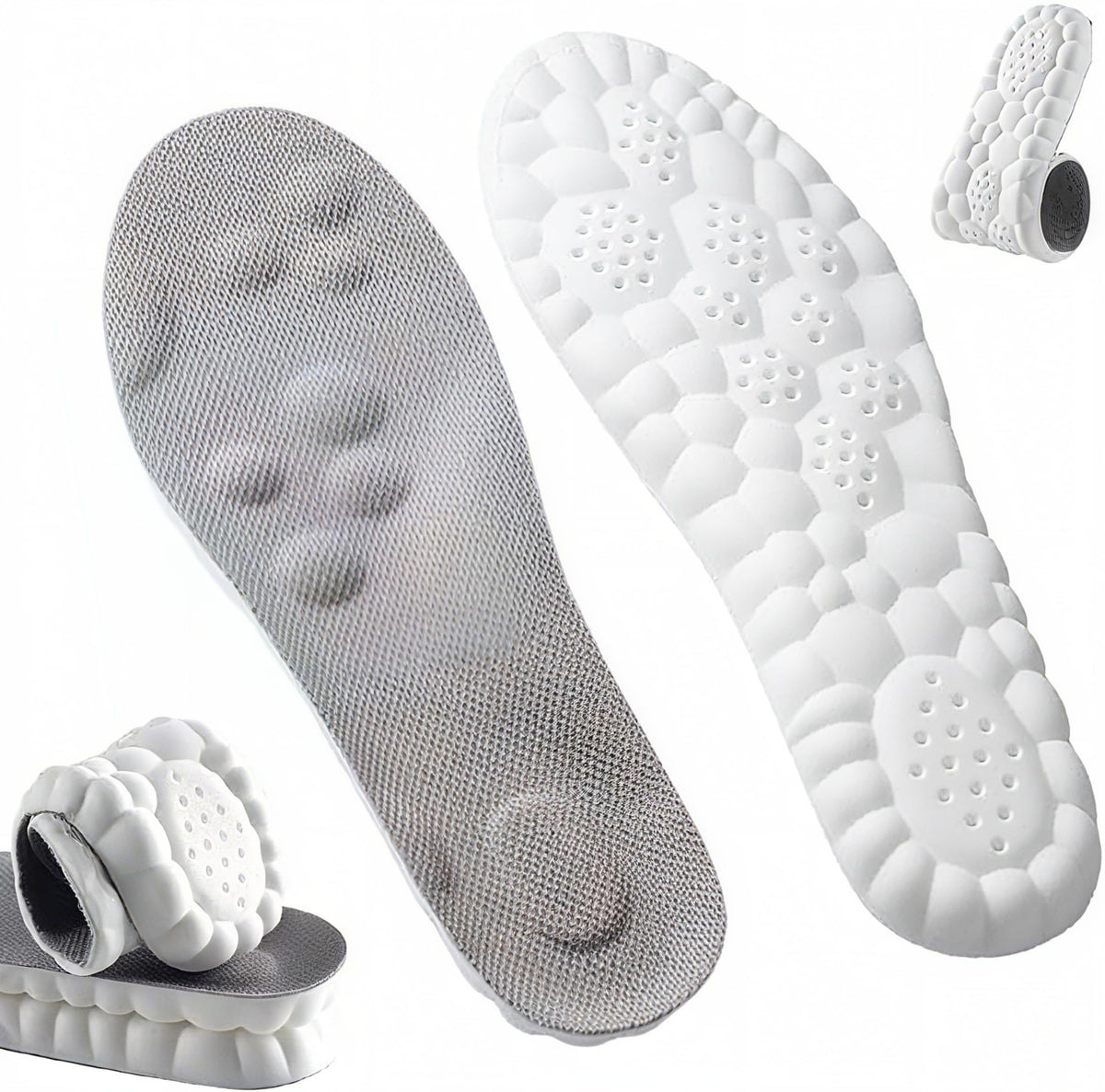 Giwytey 4D Cloud Insole with heel pad for cushioned support all day.