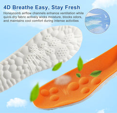 Giwytey 4D Cloud Insole memory foam cushion enhances comfort.