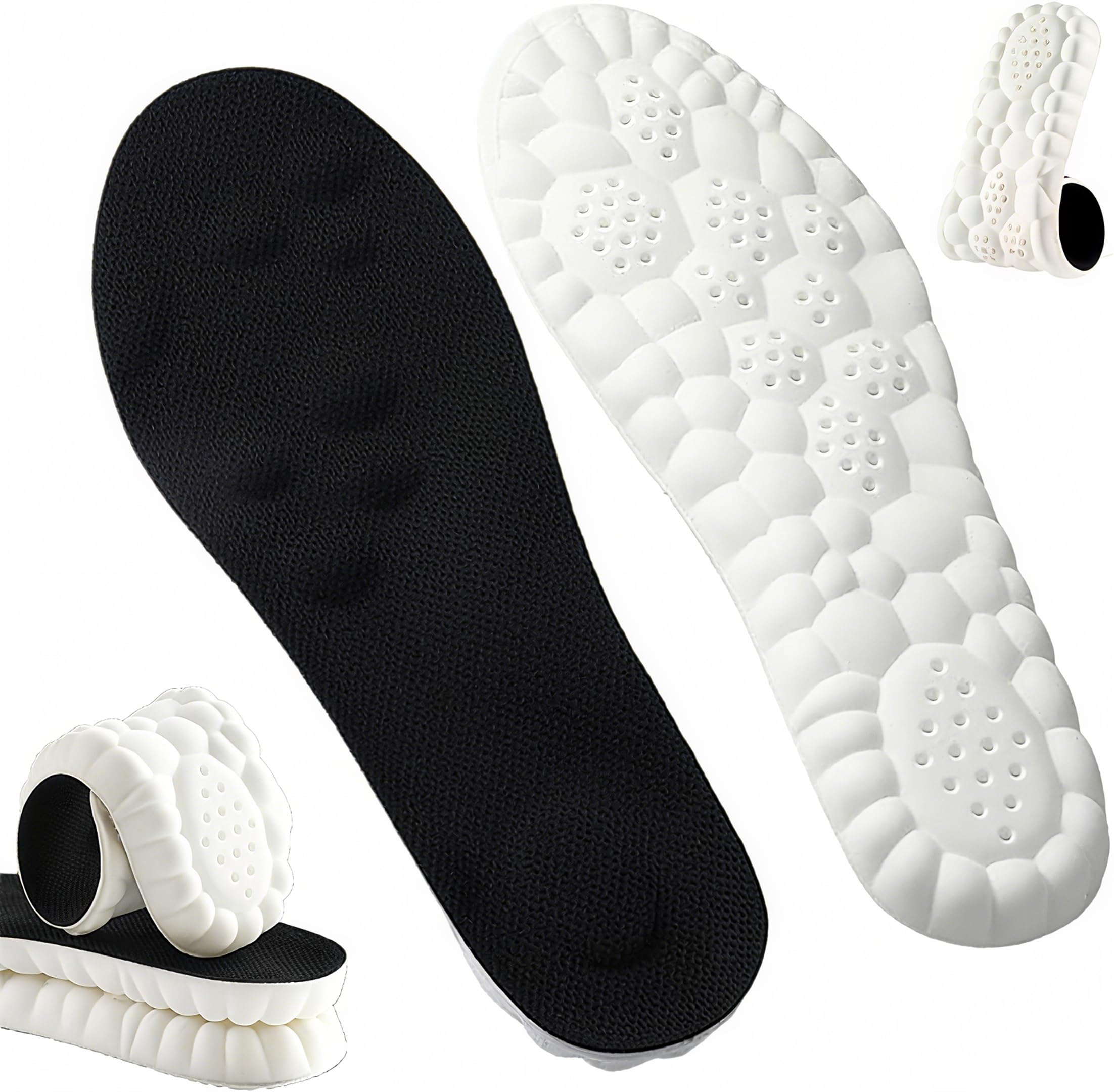 Giwytey 4D Cloud Insoles close-up of memory foam layers for comfort