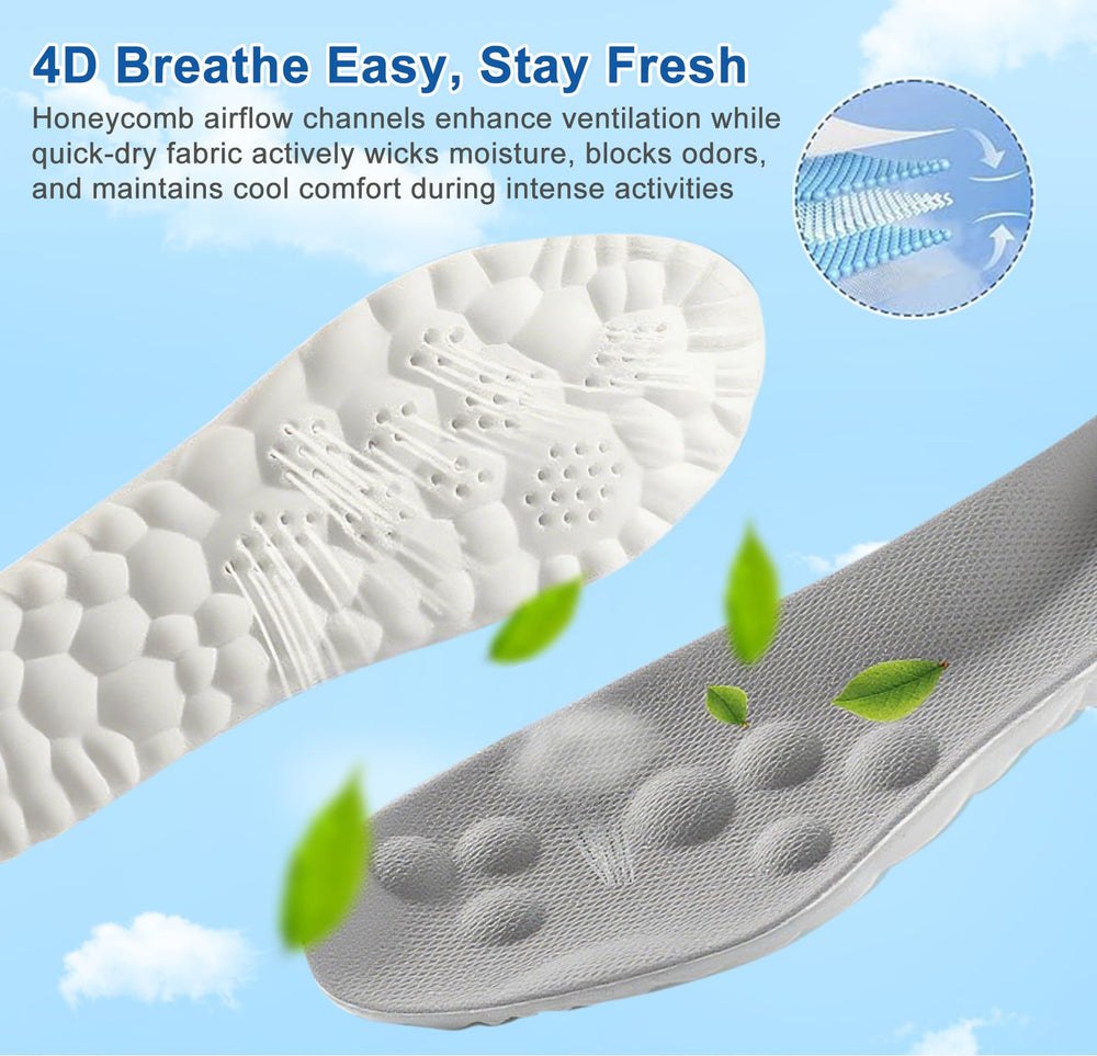 Giwytey arch-support insole promotes balanced movement and reduced fatigue.