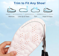 Giwytey ventilated insole with honeycomb pattern keeps feet cool.