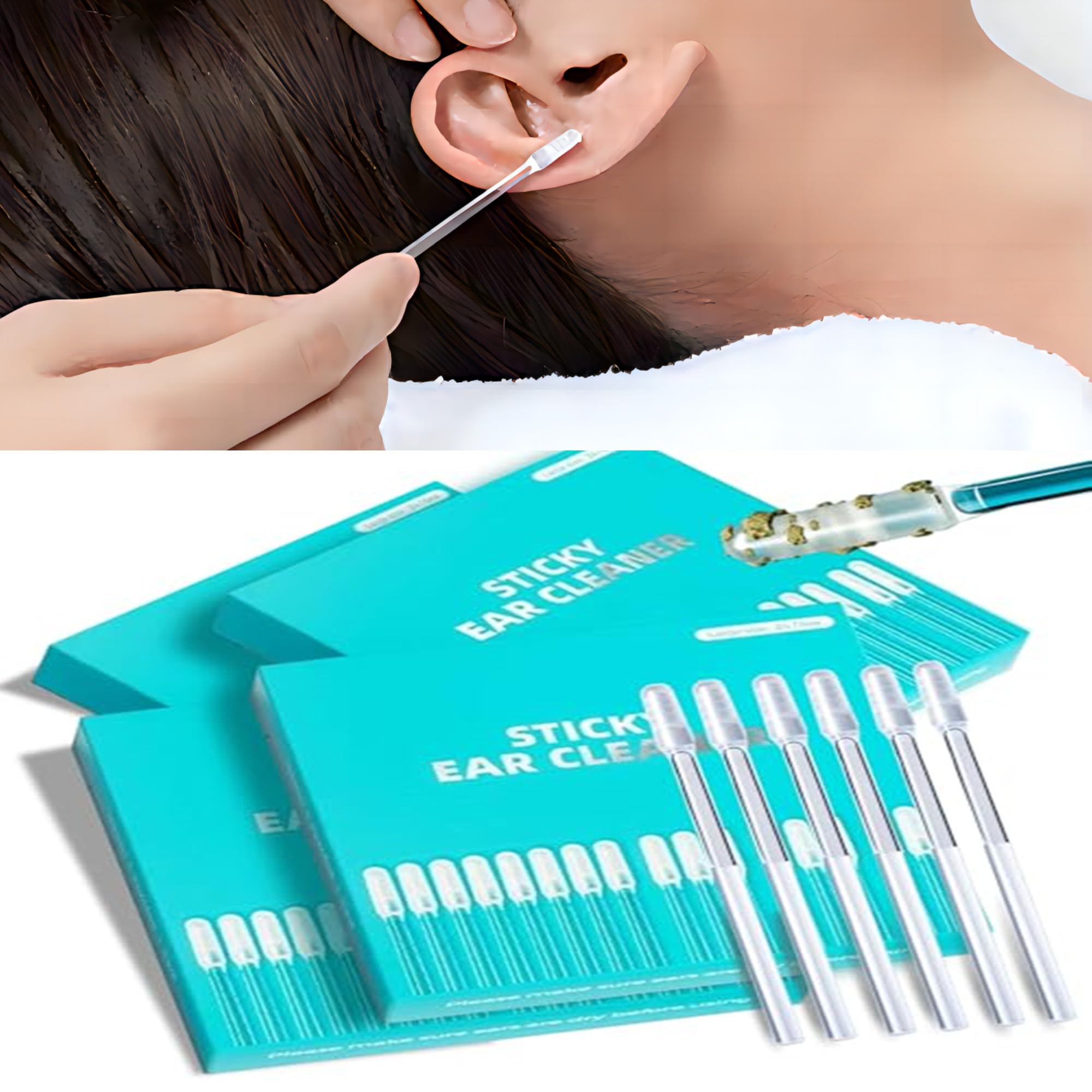 Gkwet 48-pack adhesive ear sticks pack, convenient for family use and wax removal.