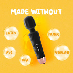 Gladay Massage Wand compact size fits in bags for easy portability
