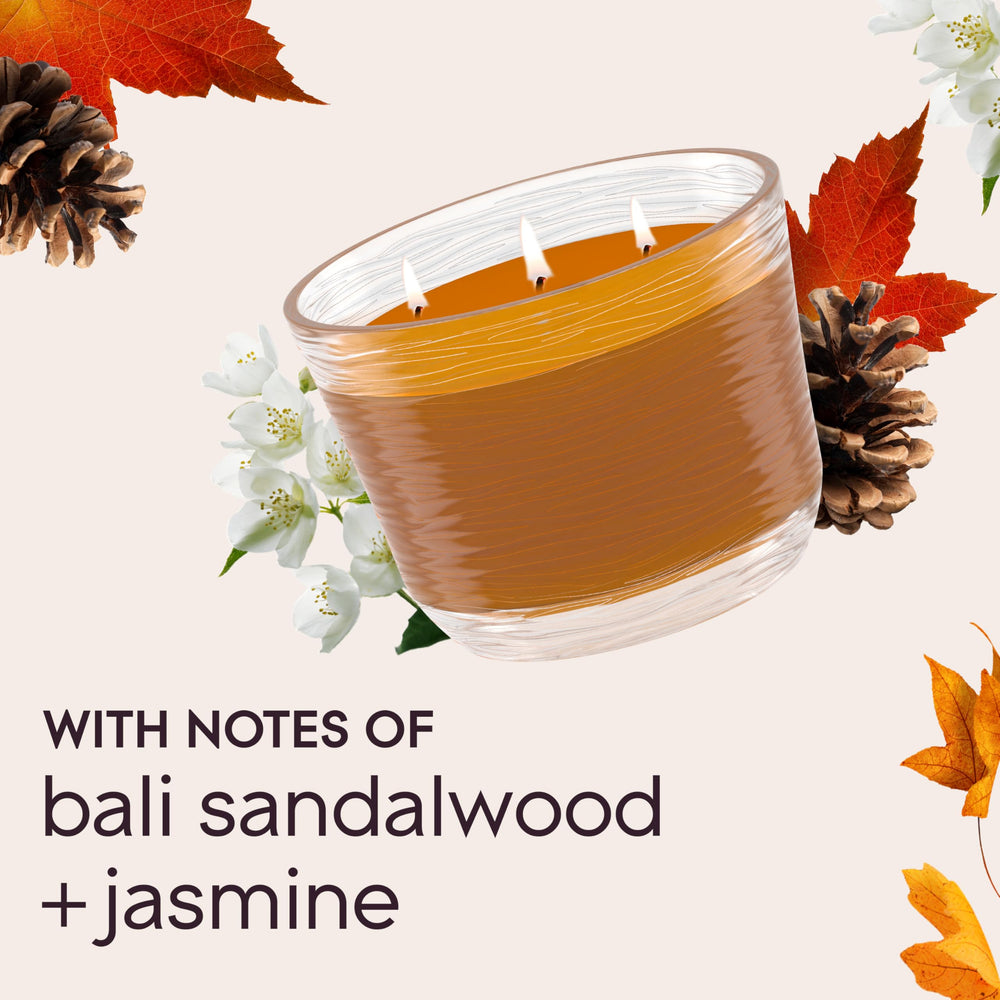 Glade Cashmere Woods room-filling fragrance enhances me-time and relaxation.
