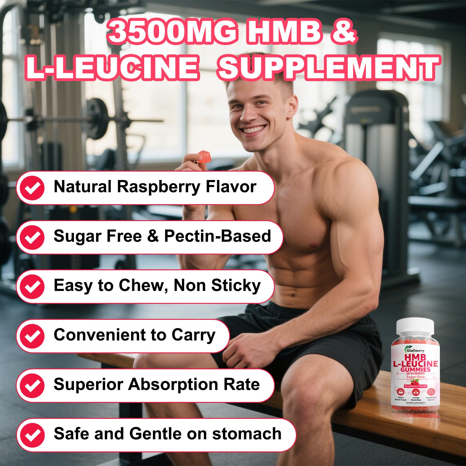 GlaGmrry gummies on-the-go bottle held in hand for easy daily supplement routine.