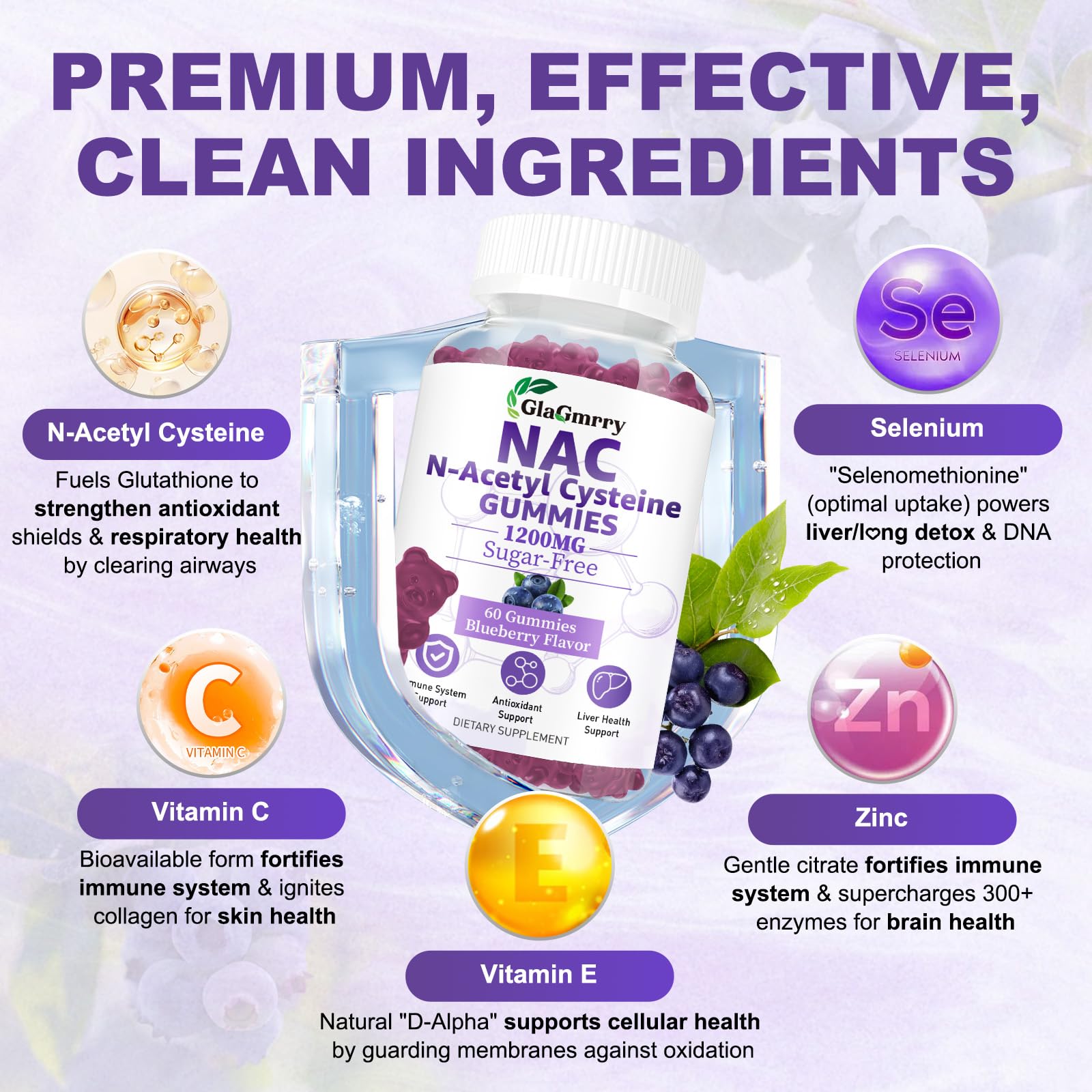 GlaGmrry NAC gummies liver detox support for healthier metabolism.