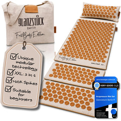 Glanzstück Berlin Health Collection XXL acupressure mat setup promotes full-body stimulation.