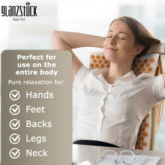 Glanzstück Berlin modular system in use supports customizable positioning for targeted relief.