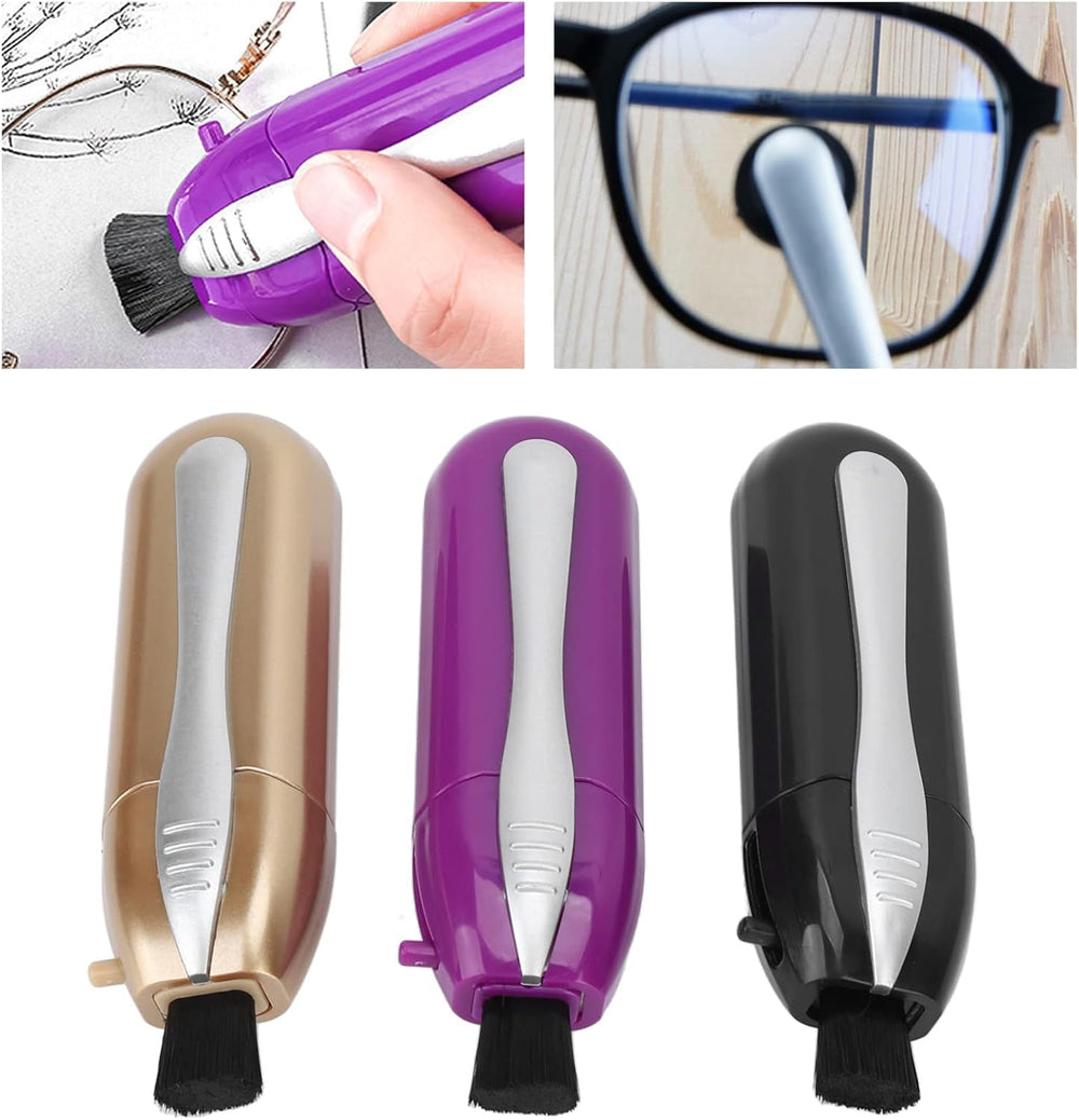 Glasses Cleaner in use: quick wipe for crystal-clear vision during travel.