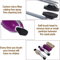 Glasses Cleaner microfiber pad close-up: gentle cleaning without coating damage.