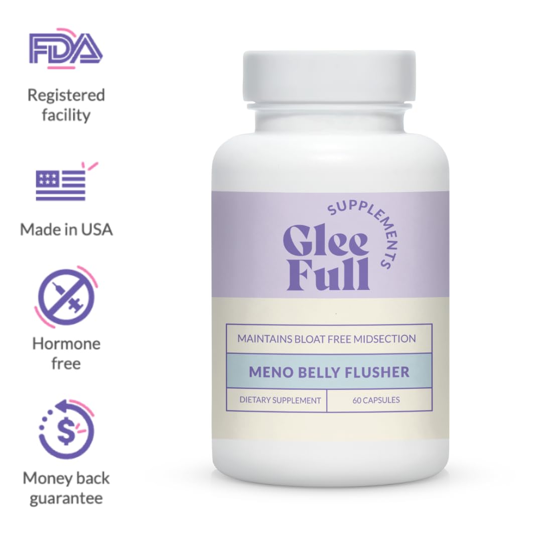 GLEEFULL SUPPS Meno Belly Flusher probiotic blend emphasizes gut balance