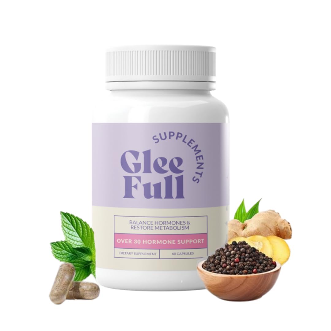gleefull-sups-over-30-hormone-support-bottle-label conveys natural hormone balance for daily wellness