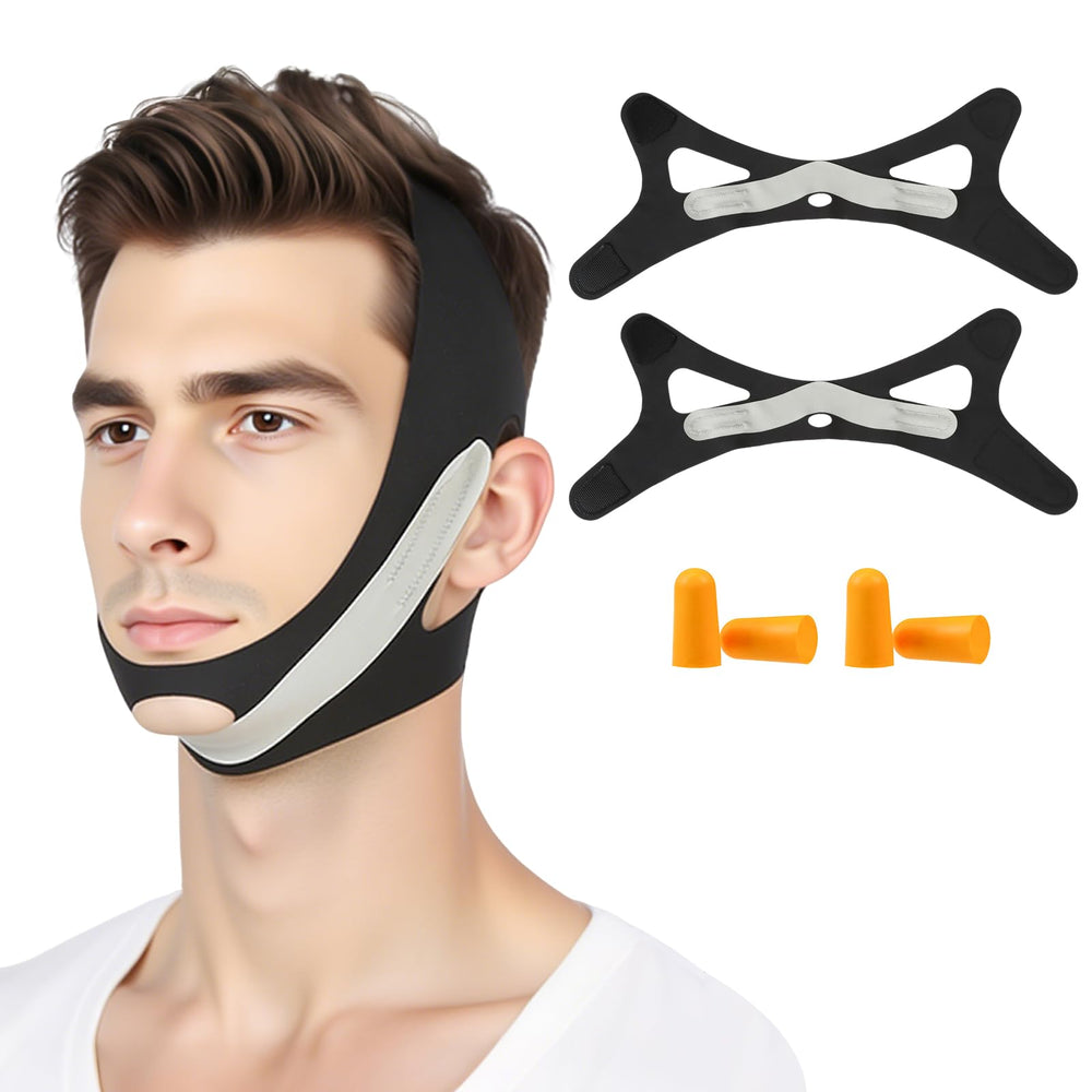 GlintStick anti-snoring chin strap with breathable design for comfortable sleep.