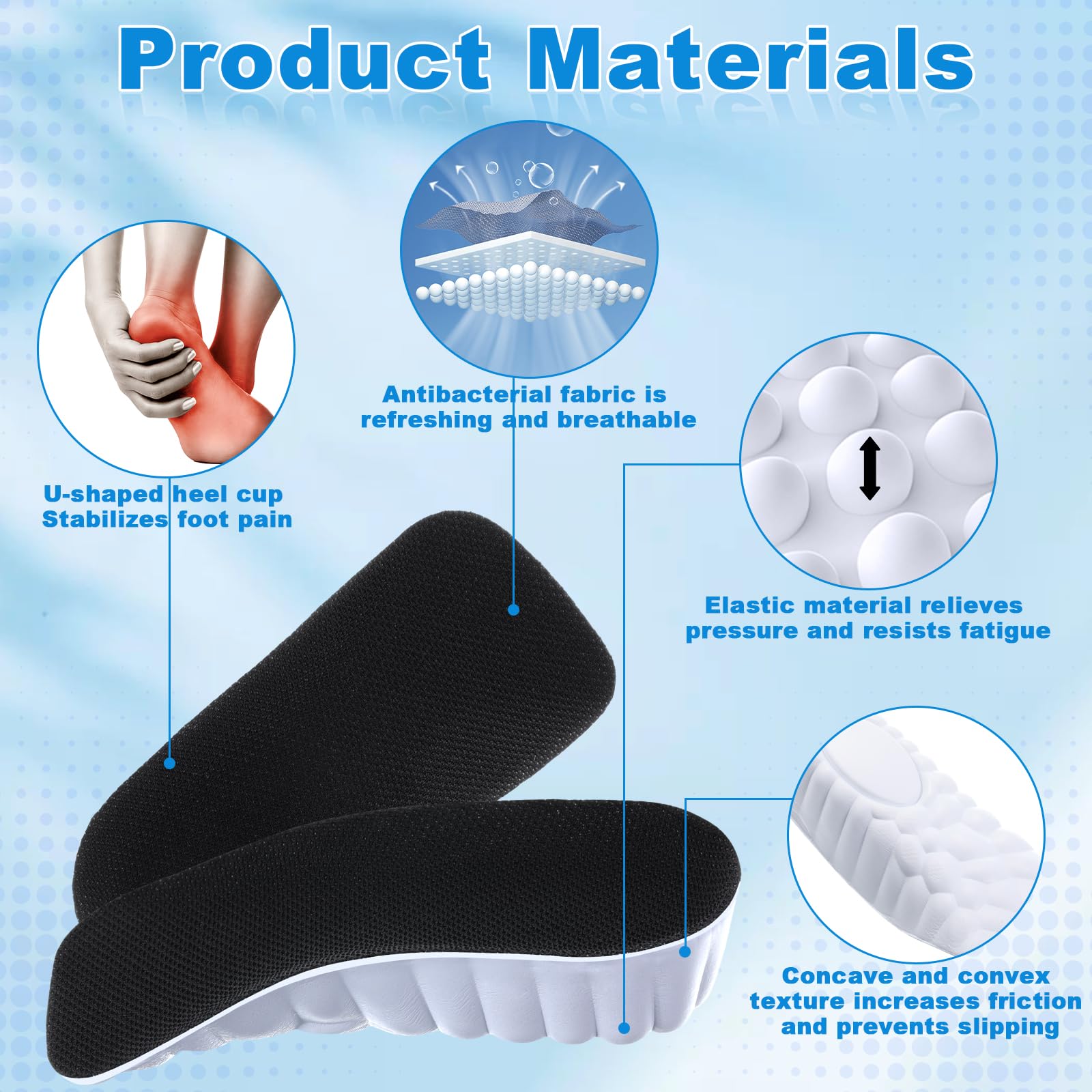 Glitopper height increase insole 1.4 inch subtly elevates height for confidence