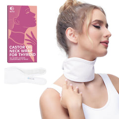 Glitz castor oil pack thyroid neck wrap provides a mess-free, secure fit during sessions.