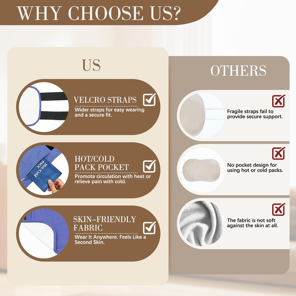 glitz compresa de aceite de ricino, bolsillo frontal para calor adicional