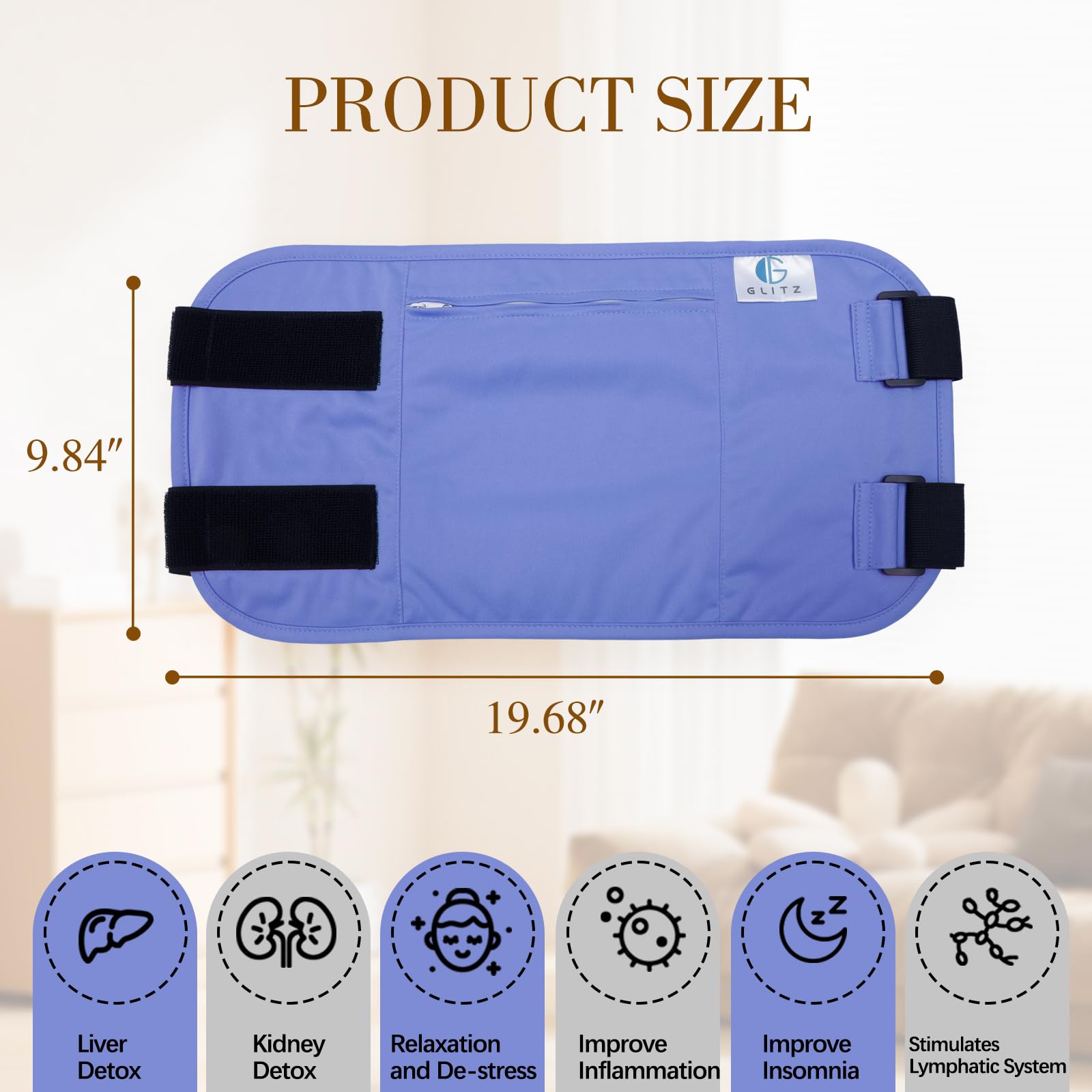 glitz compresa de aceite de ricino, uso diario sin goteos para mayor tranquilidad