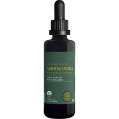 Global Healing Center Ashwagandha Drops bottle and dropper for calming support