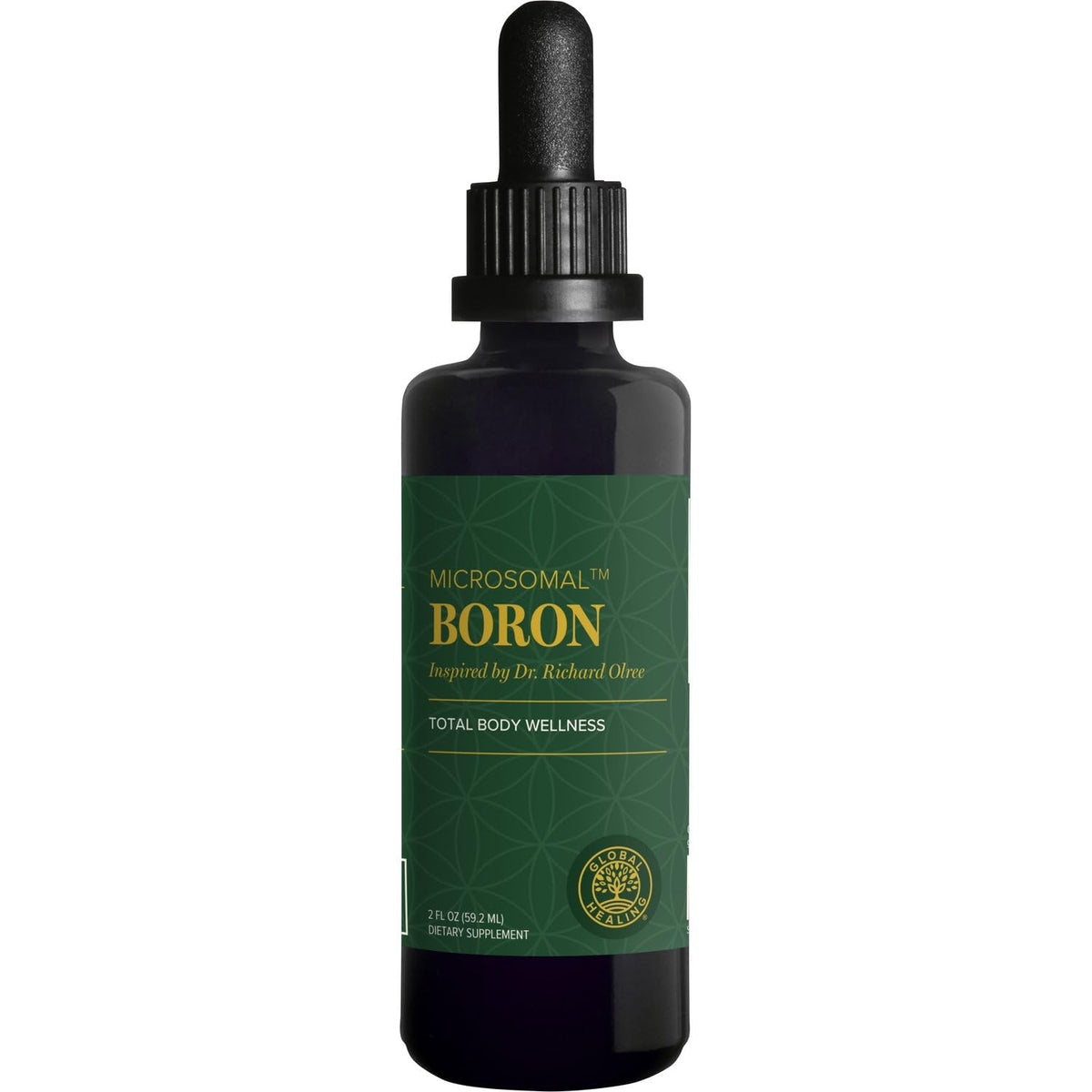 Global Healing Center boron supplement bottle front view for daily mineral balance